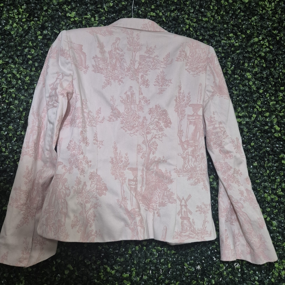 Talbots Pastel Pink Patterned Blazer - Picture 7 of 8